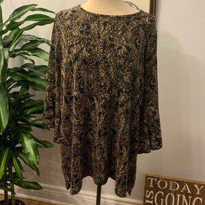 Catherines Black And Gold Stretch Knit